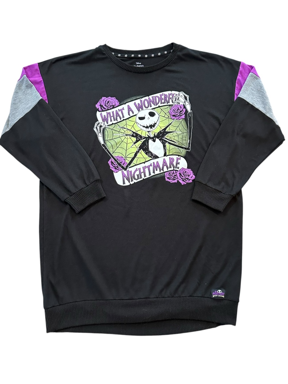 The Nightmare Before Christmas Disney black tunic sweatshirt size Large (12/14)